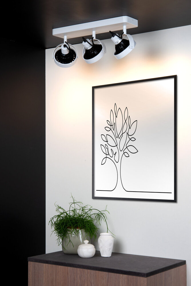 Lucide TALA LED - Plafondspot - LED Dim to warm - GU10 (ES111) - 3x12W 2200K/3000K - Wit Lucide TALA LED - Plafondspot - LED Dim to warm - GU10 (ES111) - 3x12W 2200K/3000K - Wit