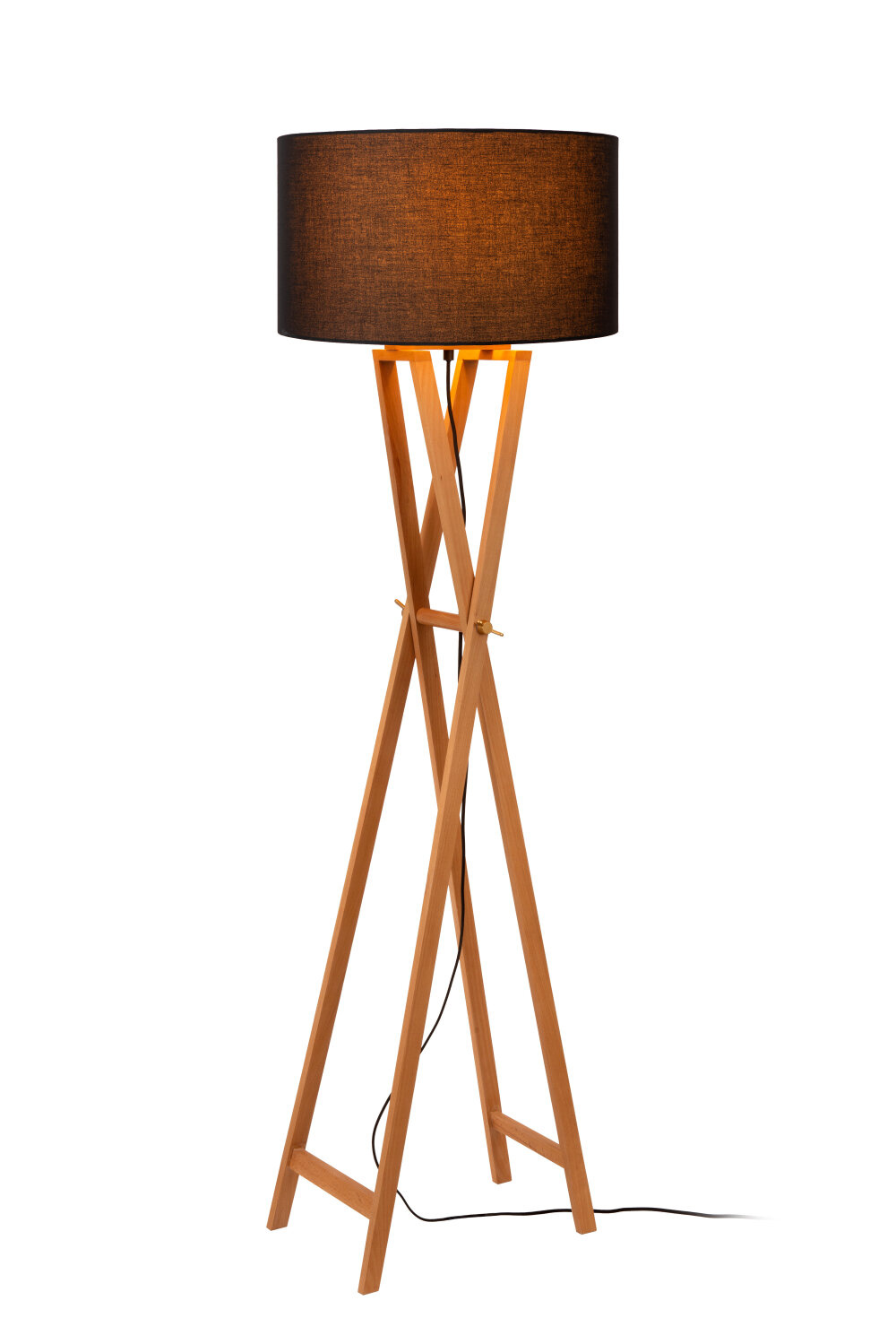 Lucide TRAFALGAR - Vloerlamp - Ø 48 cm - 1xE27 - Naturel