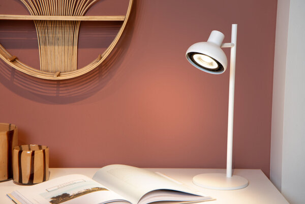 Lucide SENSAS - Bureaulamp - Ø 18 cm - 1xGU10 (ES111) - Wit