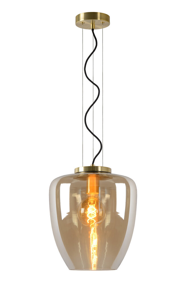 Lucide FLORIEN - Hanglamp - Ø 28 cm - 1xE27 - Amber Lucide FLORIEN - Hanglamp - Ø 28 cm - 1xE27 - Amber
