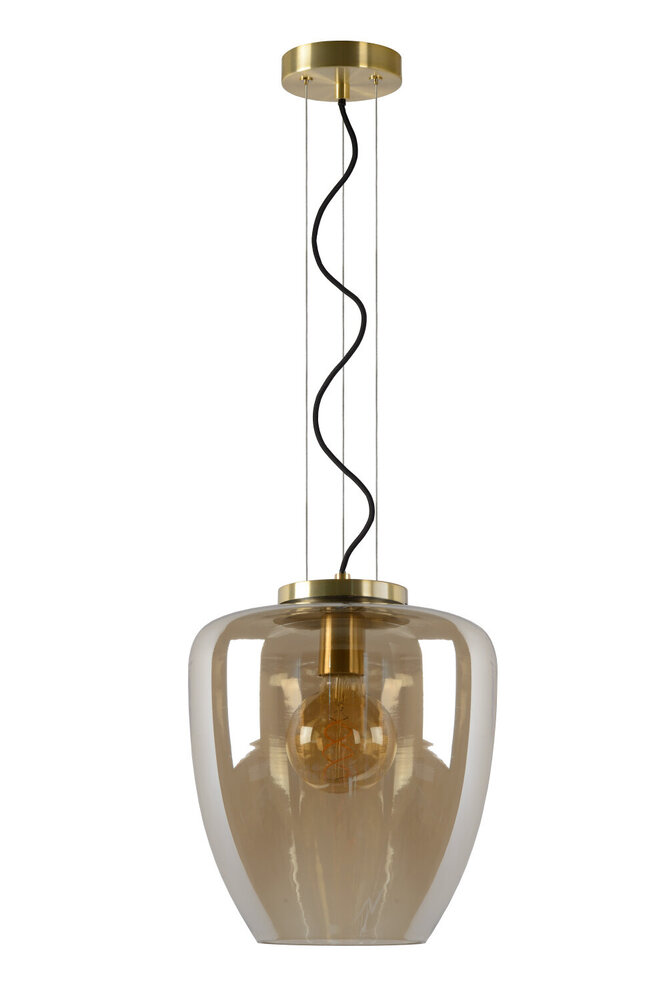 Lucide FLORIEN - Hanglamp - Ø 28 cm - 1xE27 - Amber Lucide FLORIEN - Hanglamp - Ø 28 cm - 1xE27 - Amber