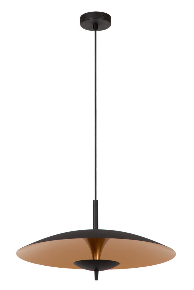 Lucide VULCAN - Hanglamp - Ø 47 cm - LED Dimb. - 1x9W 3000K - Zwart