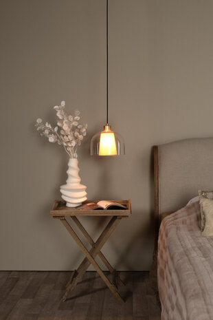 Lucide GUNHILD - Hanglamp - Ø 24 cm - 1xE27 - Transparant Lucide GUNHILD - Hanglamp - Ø 24 cm - 1xE27 - Transparant