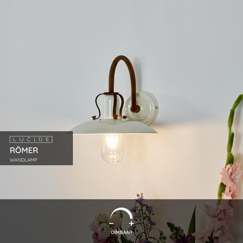 Lucide RÖMER - Wandlamp - 1xE27 - Beige Lucide RÖMER - Wandlamp - 1xE27 - Beige