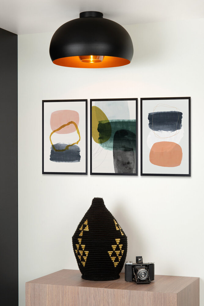 Lucide SHARAN - Plafonnière - Ø 38 cm - 1xE27 - Zwart Lucide SHARAN - Plafonnière - Ø 38 cm - 1xE27 - Zwart