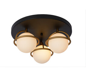 Lucide ISOBEL - Plafonnière Badkamer - Ø 38 cm - 3xG9 - IP44 - Zwart Lucide ISOBEL - Plafonnière Badkamer - Ø 38 cm - 3xG9 - IP44 - Zwart
