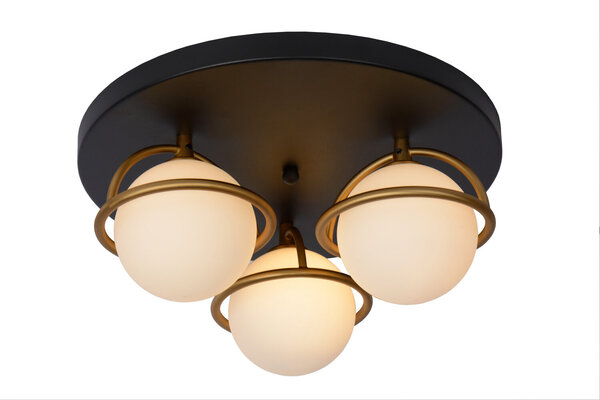 Lucide ISOBEL - Plafonnière Badkamer - Ø 38 cm - 3xG9 - IP44 - Zwart Lucide ISOBEL - Plafonnière Badkamer - Ø 38 cm - 3xG9 - IP44 - Zwart