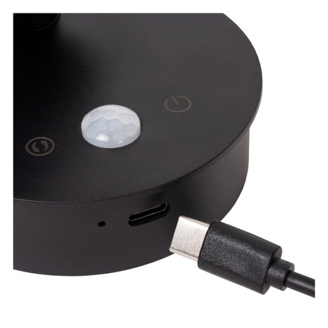 Lucide TONI - Oplaadbare Wandspot / Wandlamp - Accu/Batterij - Ø 8,1 cm - LED Dimb. - CCT - 1x2W 2700K/4000K - Bewegingssensor (uitschakelbaar) - Magnetisch - Grijs ijzer