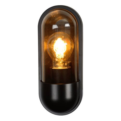 Lucide CAPSULE - Wandlamp Binnen/Buiten - 1xE27 - IP54 - Zwart Lucide CAPSULE - Wandlamp Binnen/Buiten - 1xE27 - IP54 - Zwart