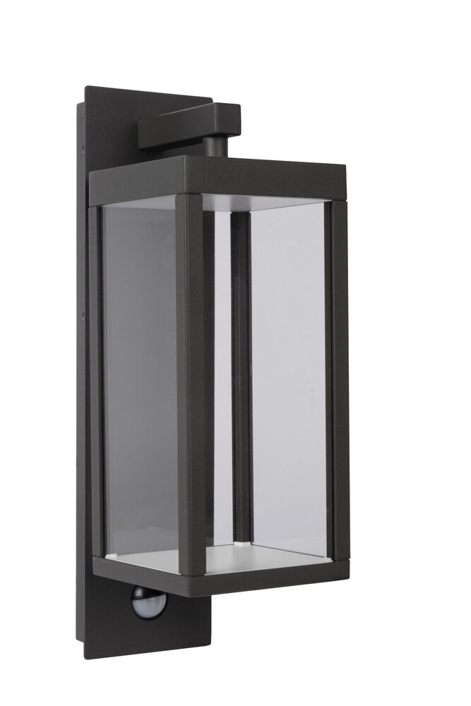 Lucide CLAIRETTE - Wandlamp Binnen/Buiten - LED - 1x13W 3000K - IP54 - Beweging & dag/nacht sensor - Antraciet