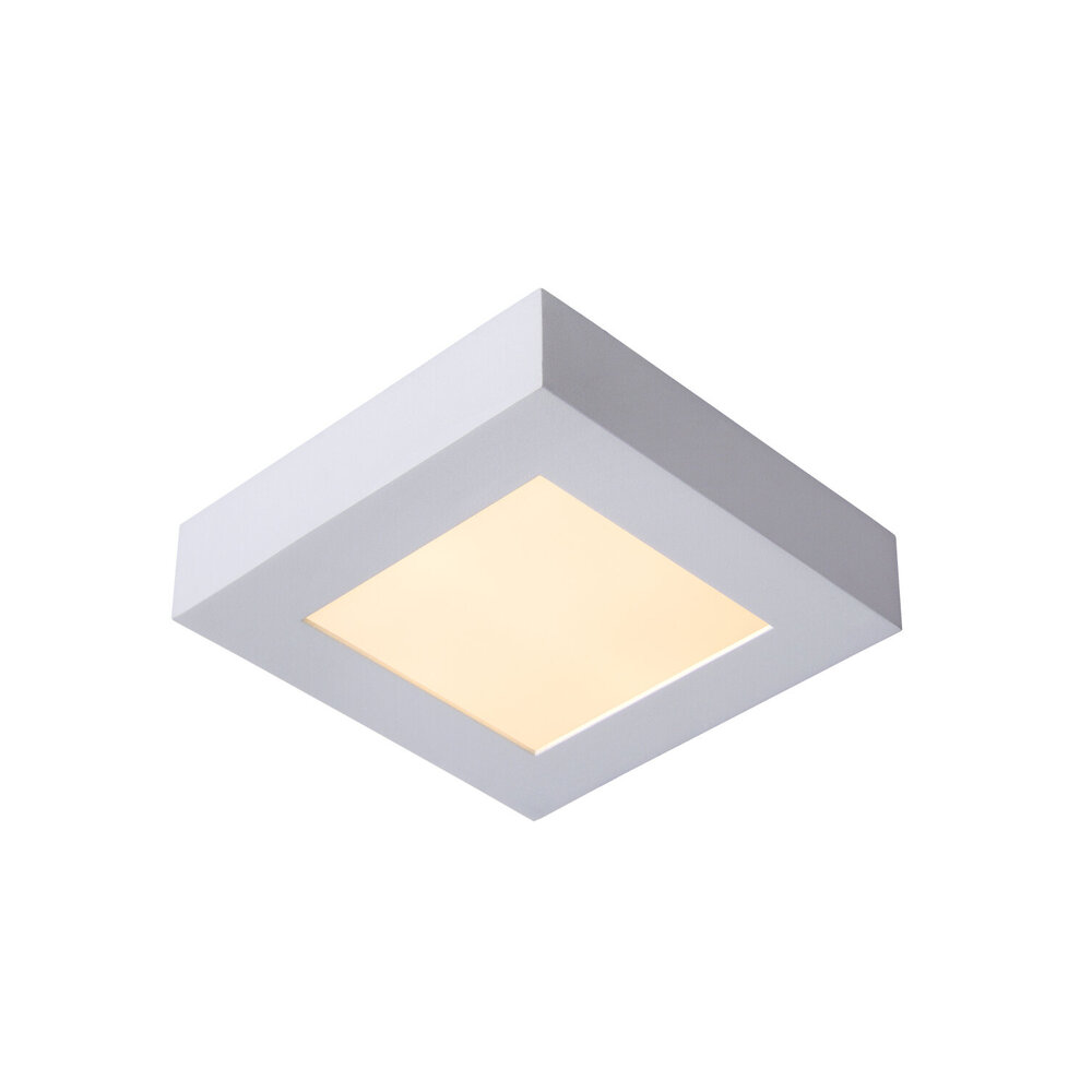 Lucide BRICE-LED - Plafonnière Badkamer - LED Dimb. - 1x15W 3000K - IP44 - Wit