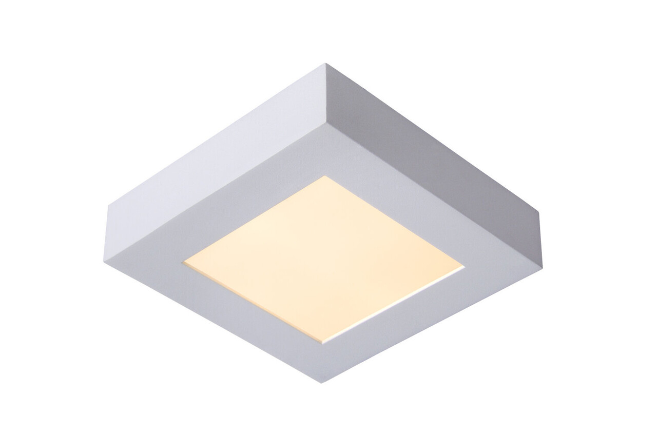 Lucide BRICE-LED - Plafonnière Badkamer - LED Dimb. - 1x15W 3000K - IP44 - Wit Lucide BRICE-LED - Plafonnière Badkamer - LED Dimb. - 1x15W 3000K - IP44 - Wit