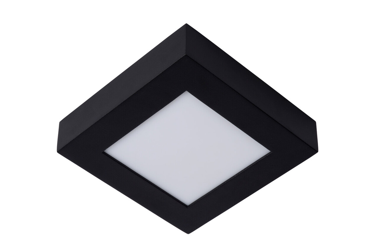 Lucide BRICE-LED - Plafonnière Badkamer - LED Dimb. - 1x15W 3000K - IP44 - Zwart Lucide BRICE-LED - Plafonnière Badkamer - LED Dimb. - 1x15W 3000K - IP44 - Zwart