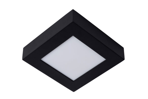 Lucide BRICE-LED - Plafonnière Badkamer - LED Dimb. - 1x15W 3000K - IP44 - Zwart Lucide BRICE-LED - Plafonnière Badkamer - LED Dimb. - 1x15W 3000K - IP44 - Zwart