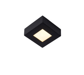Lucide BRICE-LED - Plafonnière Badkamer - LED Dimb. - 1x8W 3000K - IP44 - Zwart Lucide BRICE-LED - Plafonnière Badkamer - LED Dimb. - 1x8W 3000K - IP44 - Zwart
