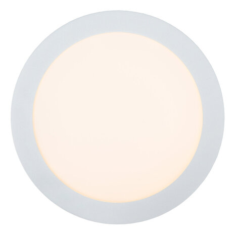 Lucide BRICE-LED - Plafonnière Badkamer - Ø 24 cm - LED Dimb. - 1x15W 3000K - IP44 - Wit