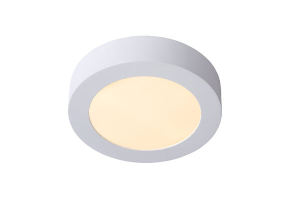 Lucide BRICE-LED - Plafonnière Badkamer - Ø 18 cm - LED Dimb. - 1x12W 3000K - IP44 - Wit Lucide BRICE-LED - Plafonnière Badkamer - Ø 18 cm - LED Dimb. - 1x12W 3000K - IP44 - Wit