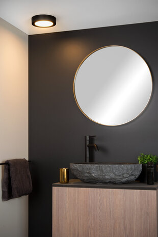 Lucide BRICE-LED - Plafonnière Badkamer - Ø 18 cm - LED Dimb. - 1x12W 3000K - IP44 - Zwart Lucide BRICE-LED - Plafonnière Badkamer - Ø 18 cm - LED Dimb. - 1x12W 3000K - IP44 - Zwart