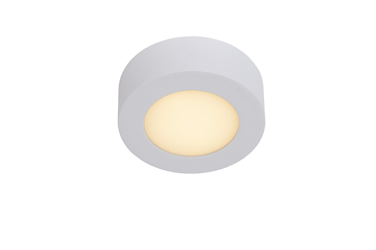 Lucide BRICE-LED - Plafonnière Badkamer - Ø 11,7 cm - LED Dimb. - 1x8W 3000K - IP44 - Wit Lucide BRICE-LED - Plafonnière Badkamer - Ø 11,7 cm - LED Dimb. - 1x8W 3000K - IP44 - Wit