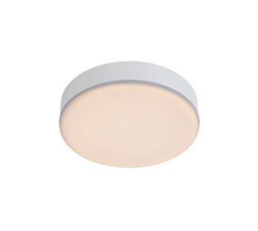 Lucide CERES-LED - Plafonnière Badkamer - Ø 21,5 cm - LED Dimb. - 1x30W 3000K - IP44 - Wit
