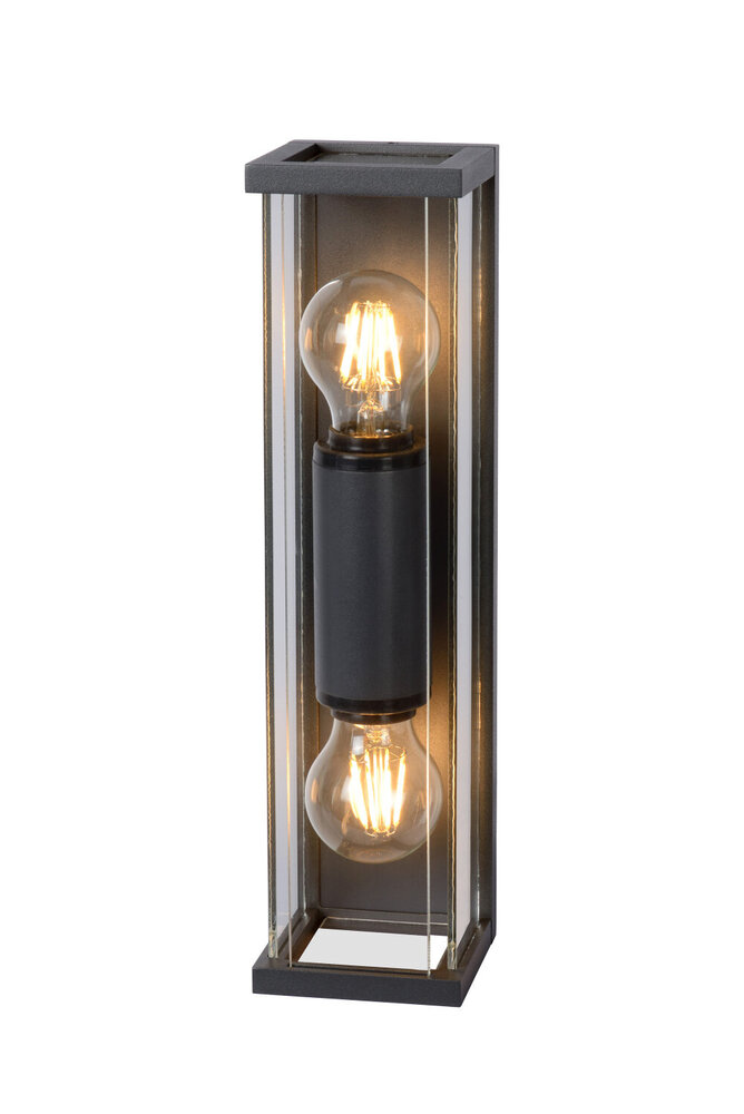 Lucide CLAIRE - Wandlamp Binnen/Buiten - 2xE27 - IP54 - Antraciet Lucide CLAIRE - Wandlamp Binnen/Buiten - 2xE27 - IP54 - Antraciet