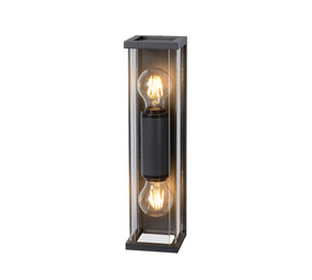 Lucide CLAIRE - Wandlamp Binnen/Buiten - 2xE27 - IP54 - Antraciet Lucide CLAIRE - Wandlamp Binnen/Buiten - 2xE27 - IP54 - Antraciet