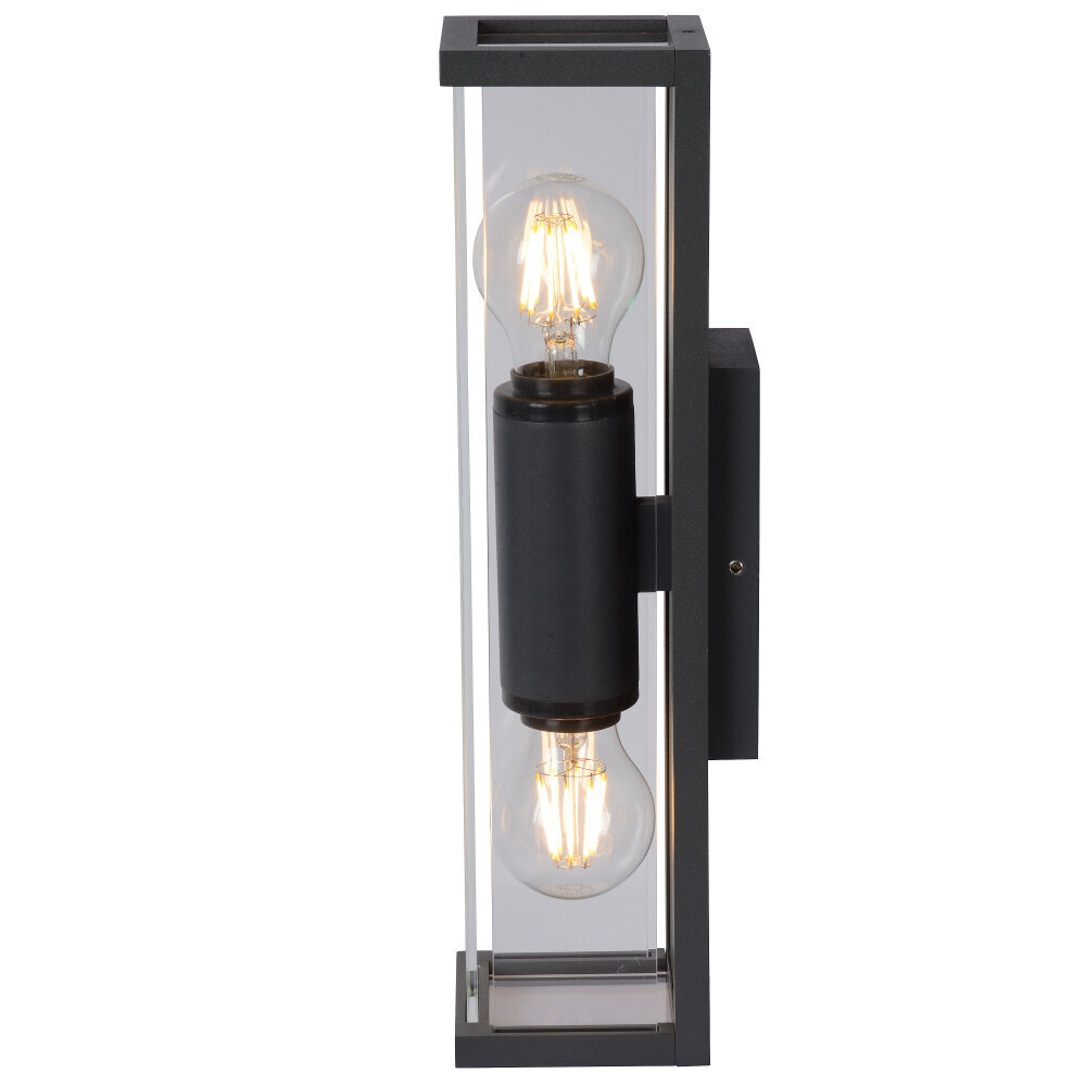 Lucide CLAIRE - Wandlamp Binnen/Buiten - 2xE27 - IP54 - Antraciet Lucide CLAIRE - Wandlamp Binnen/Buiten - 2xE27 - IP54 - Antraciet