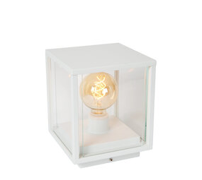 Lucide CLAIRE - Sokkellamp - 1xE27 - IP54 - Wit Lucide CLAIRE - Sokkellamp - 1xE27 - IP54 - Wit