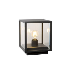 Lucide CLAIRE - Sokkellamp - 1xE27 - IP54 - Antraciet Lucide CLAIRE - Sokkellamp - 1xE27 - IP54 - Antraciet