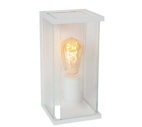 Lucide CLAIRE - Wandlamp Binnen/Buiten - 1xE27 - IP54 - Beweging & dag/nacht sensor - Wit Lucide CLAIRE - Wandlamp Binnen/Buiten - 1xE27 - IP54 - Beweging & dag/nacht sensor - Wit