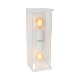 Lucide CLAIRE - Wandlamp Binnen/Buiten - 2xE27 - IP54 - Wit Lucide CLAIRE - Wandlamp Binnen/Buiten - 2xE27 - IP54 - Wit