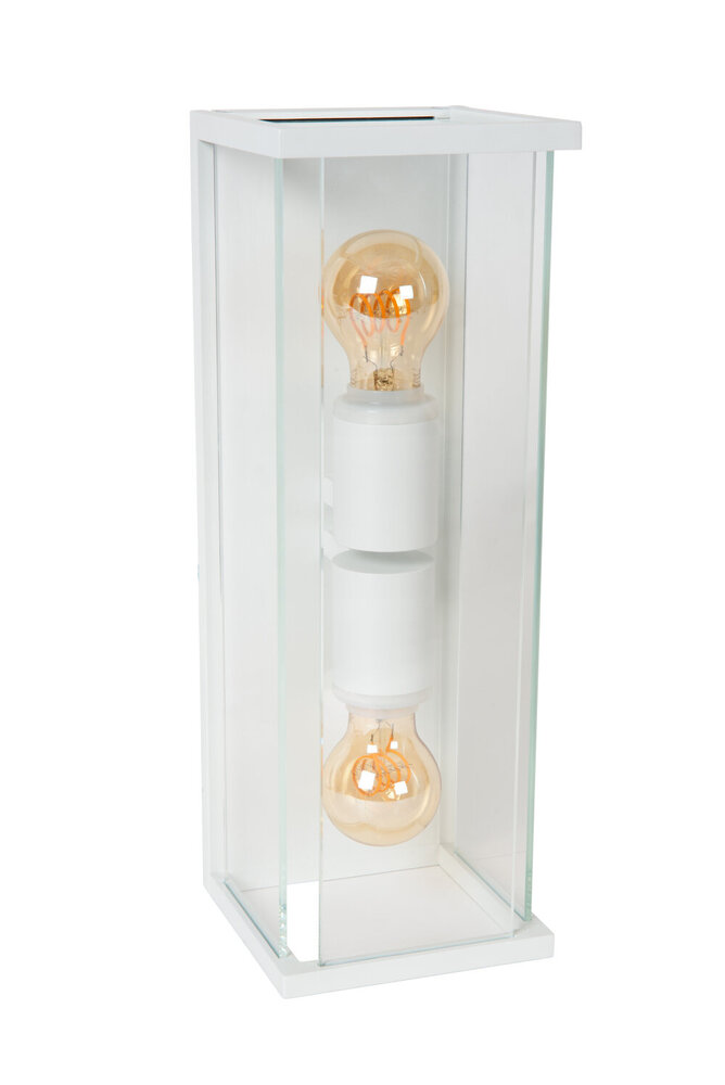 Lucide CLAIRE - Wandlamp Binnen/Buiten - 2xE27 - IP54 - Wit Lucide CLAIRE - Wandlamp Binnen/Buiten - 2xE27 - IP54 - Wit