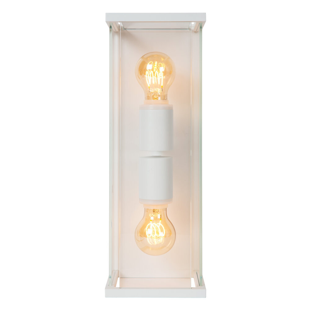 Lucide CLAIRE - Wandlamp Binnen/Buiten - 2xE27 - IP54 - Wit Lucide CLAIRE - Wandlamp Binnen/Buiten - 2xE27 - IP54 - Wit
