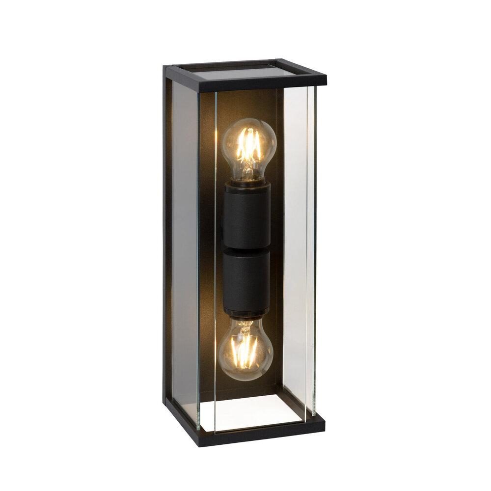 Lucide CLAIRE - Wandlamp Binnen/Buiten - 2xE27 - IP54 - Antraciet