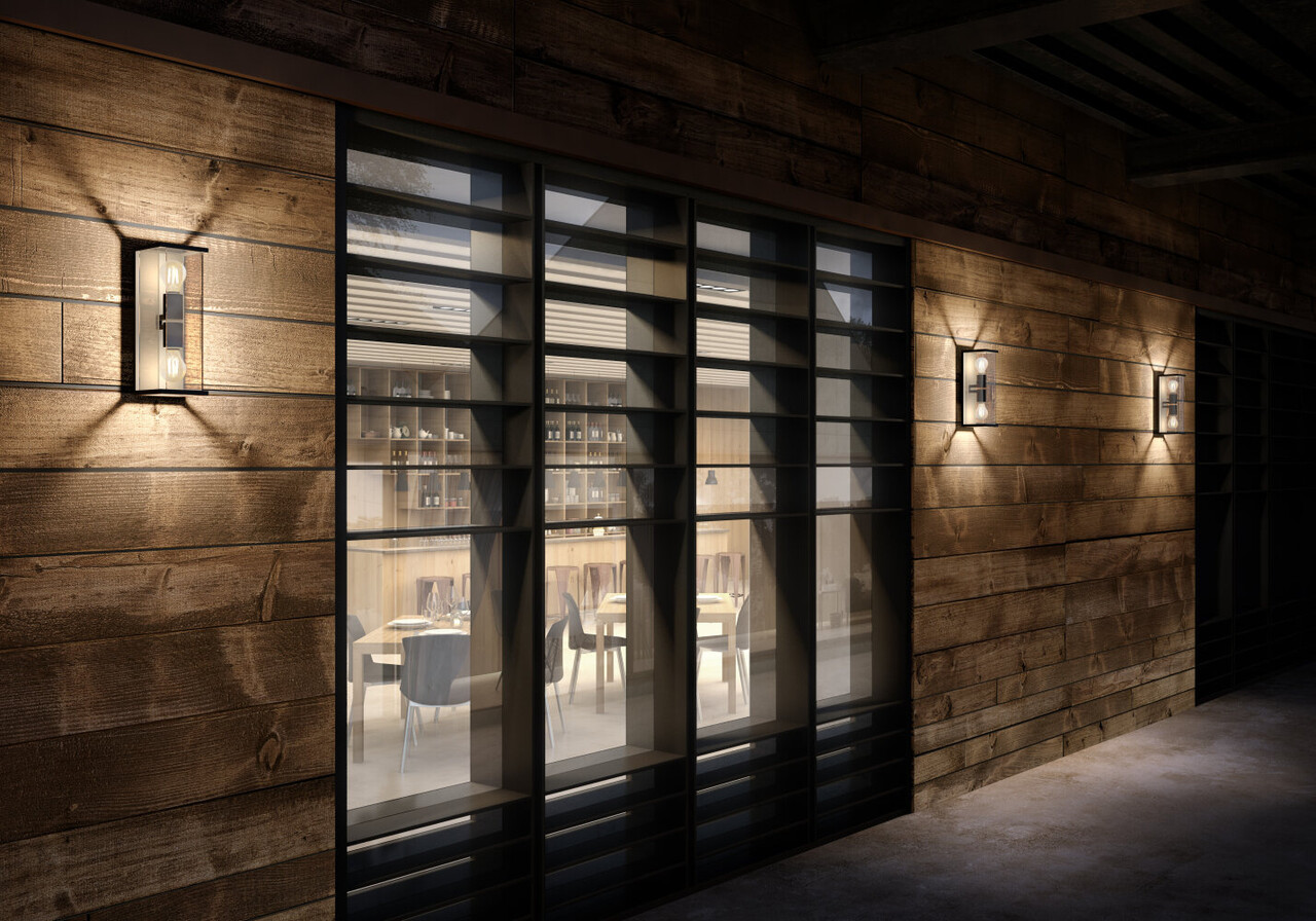 Lucide CLAIRE - Wandlamp Binnen/Buiten - 2xE27 - IP54 - Antraciet Lucide CLAIRE - Wandlamp Binnen/Buiten - 2xE27 - IP54 - Antraciet