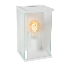 Lucide CLAIRE - Wandlamp Binnen/Buiten - 1xE27 - IP54 - Wit Lucide CLAIRE - Wandlamp Binnen/Buiten - 1xE27 - IP54 - Wit