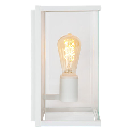 Lucide CLAIRE - Wandlamp Binnen/Buiten - 1xE27 - IP54 - Wit