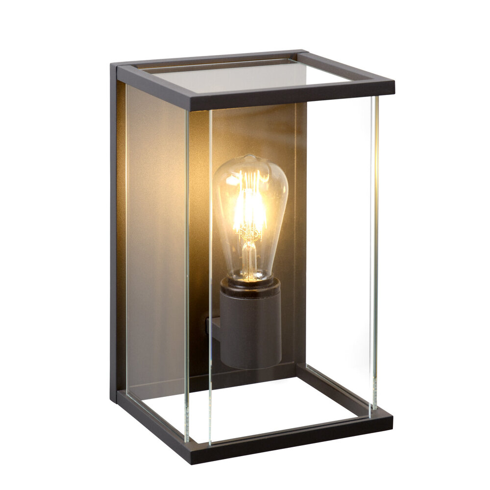 Lucide CLAIRE - Wandlamp Binnen/Buiten - 1xE27 - IP54 - Antraciet