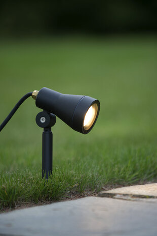 Lucide SPIKE - Tuinspot - Ø 6,5 cm - LED Dimb. - GU10 (MR16) - 1x5W 3000K - IP54 - Zwart Lucide SPIKE - Tuinspot - Ø 6,5 cm - LED Dimb. - GU10 (MR16) - 1x5W 3000K - IP54 - Zwart