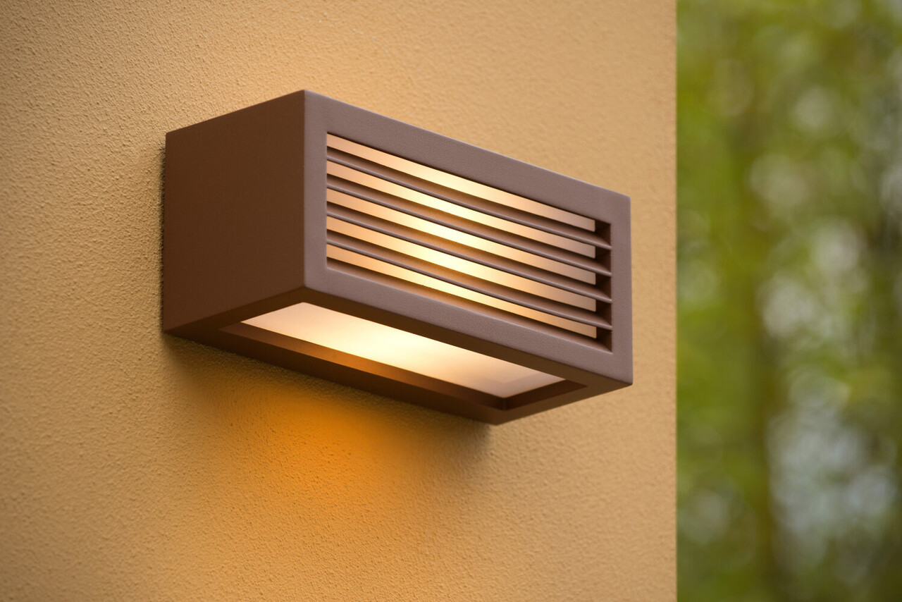 Lucide DIMO - Wandlamp Binnen/Buiten - 1xE27 - IP54 - Roest bruin Lucide DIMO - Wandlamp Binnen/Buiten - 1xE27 - IP54 - Roest bruin