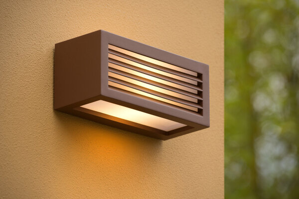 Lucide DIMO - Wandlamp Binnen/Buiten - 1xE27 - IP54 - Roest bruin Lucide DIMO - Wandlamp Binnen/Buiten - 1xE27 - IP54 - Roest bruin