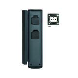 Lucide POWERPOINT - Buitenstopcontact zuil - Stopcontacten met penaarde - Type E -  FR, BE, POL, SVK & CZE norm - Ø 10 cm - IP44 ? Antraciet Lucide POWERPOINT - Buitenstopcontact zuil - Stopcontacten met penaarde - Type E -  FR, BE, POL, SVK & CZE norm - Ø 10 cm - IP44 ? Antraciet