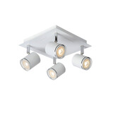 Lucide RILOU - Plafondspot - LED Dimb. - GU10 (MR16) - 4x5W 3000K - Wit