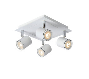 Lucide RILOU - Plafondspot - LED Dimb. - GU10 - 4x5W 3000K - Wit Lucide RILOU - Plafondspot - LED Dimb. - GU10 - 4x5W 3000K - Wit