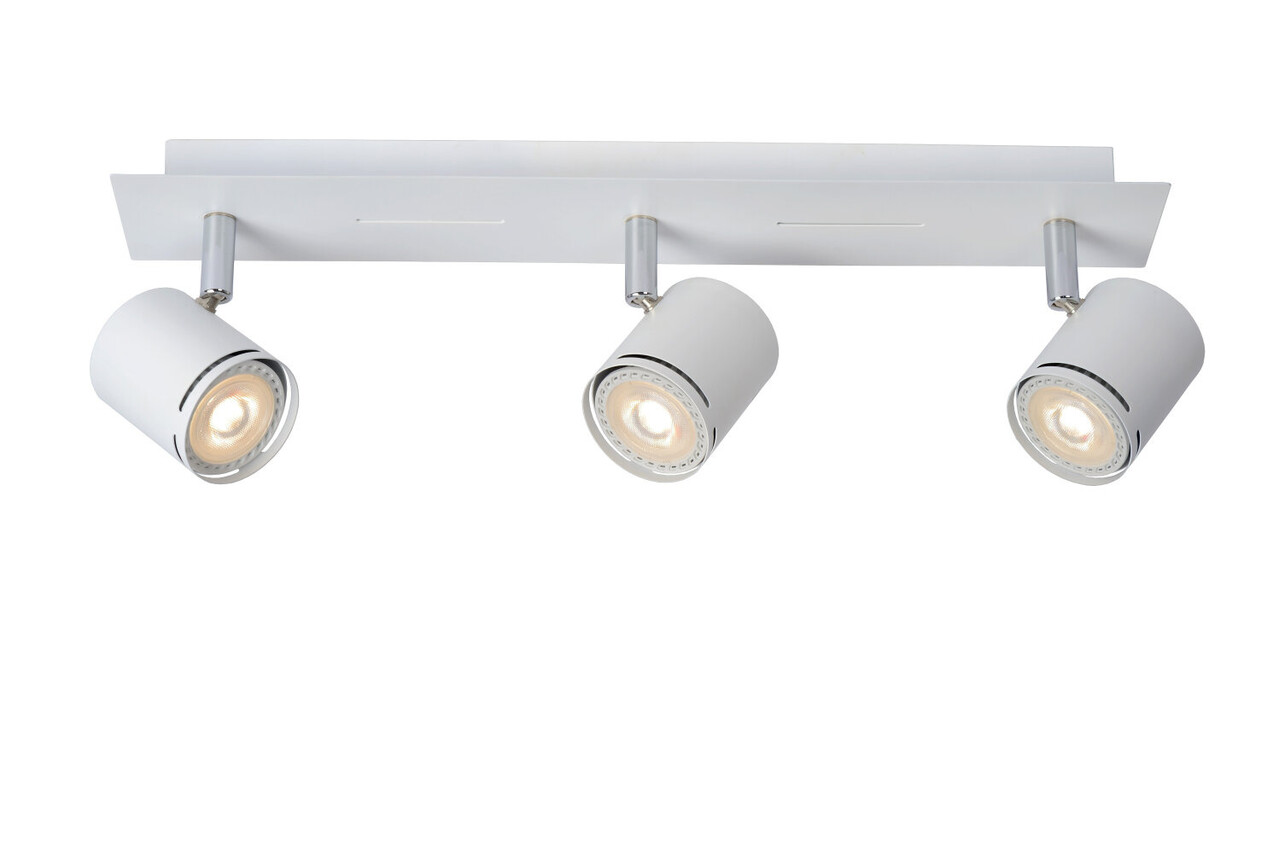 Lucide RILOU - Plafondspot - LED Dimb. - GU10 (MR16) - 3x5W 3000K - Wit Lucide RILOU - Plafondspot - LED Dimb. - GU10 (MR16) - 3x5W 3000K - Wit