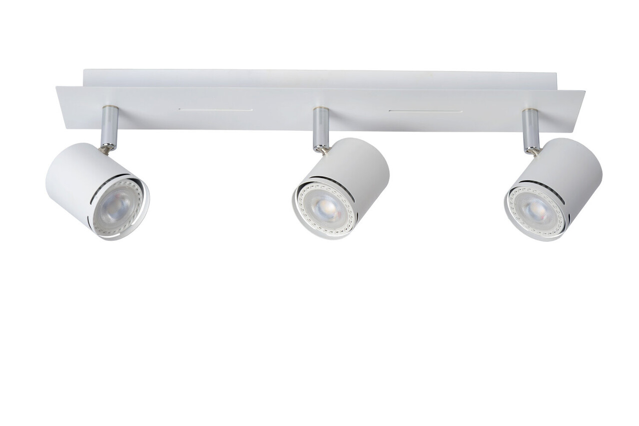 Lucide RILOU - Plafondspot - LED Dimb. - GU10 (MR16) - 3x5W 3000K - Wit Lucide RILOU - Plafondspot - LED Dimb. - GU10 (MR16) - 3x5W 3000K - Wit