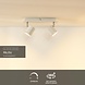 Lucide RILOU - Plafondspot - LED Dimb. - GU10 - 2x5W 3000K - Wit Lucide RILOU - Plafondspot - LED Dimb. - GU10 - 2x5W 3000K - Wit
