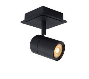 Lucide LENNERT - Plafondspot Badkamer - LED Dimb. - GU10 - 1x5W 3000K - IP44 - Zwart Lucide LENNERT - Plafondspot Badkamer - LED Dimb. - GU10 - 1x5W 3000K - IP44 - Zwart