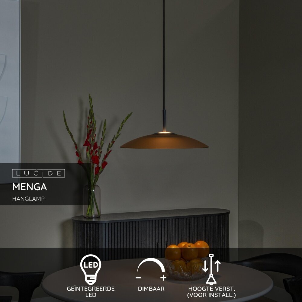 Lucide MENGA - Hanglamp - Ø 40 cm - LED Dimb. - 1x11W 2700K - Amber | Premium Lucide MENGA - Hanglamp - Ø 40 cm - LED Dimb. - 1x11W 2700K - Amber | Premium