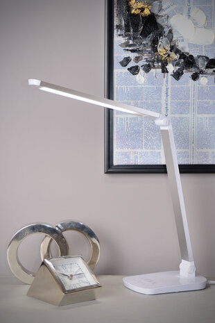 Lucide VARIO LED - Bureaulamp - LED Dimb. - CCT - 1x8W 2700K/6500K - Wit Lucide VARIO LED - Bureaulamp - LED Dimb. - CCT - 1x8W 2700K/6500K - Wit